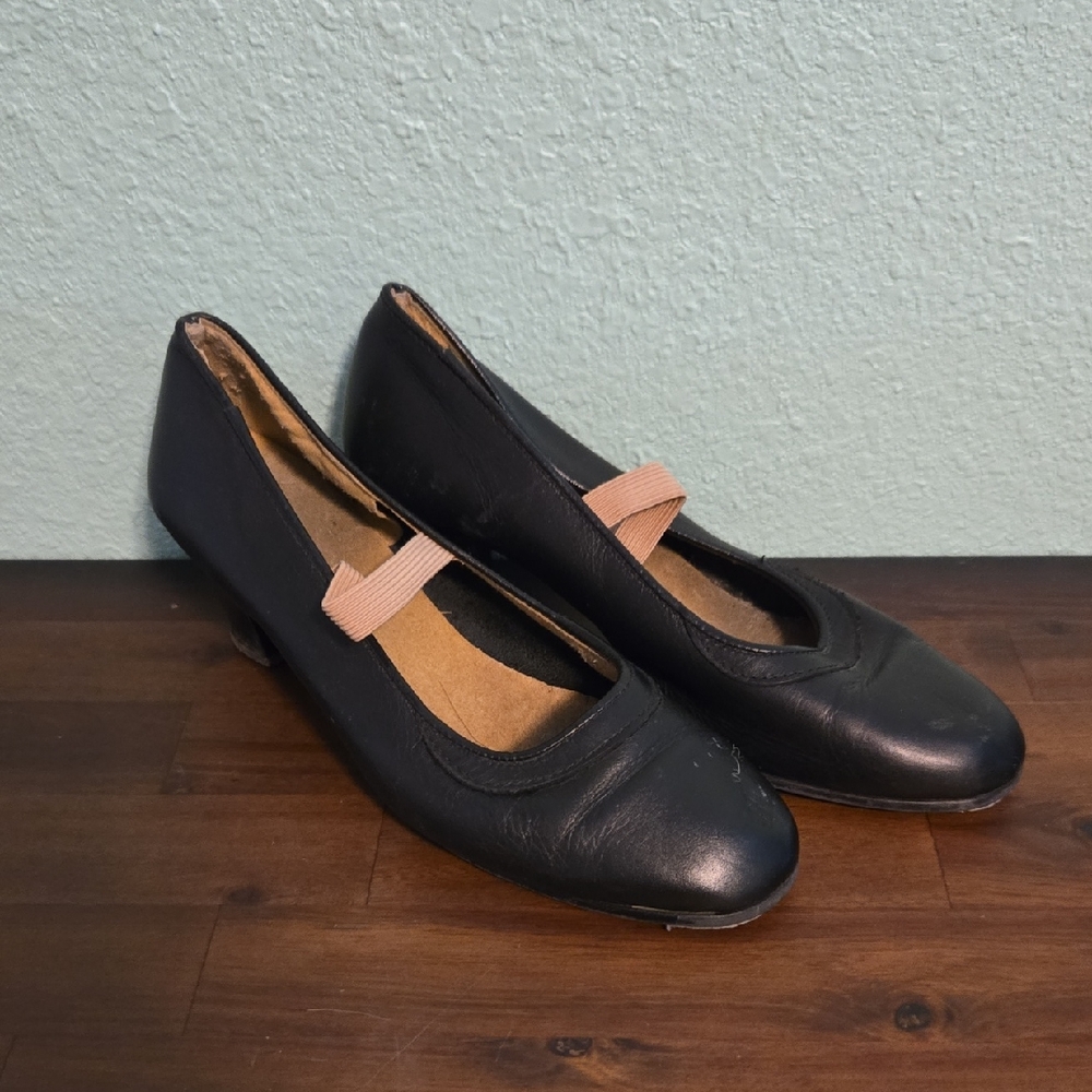 Black Leather Folklorico Shoes